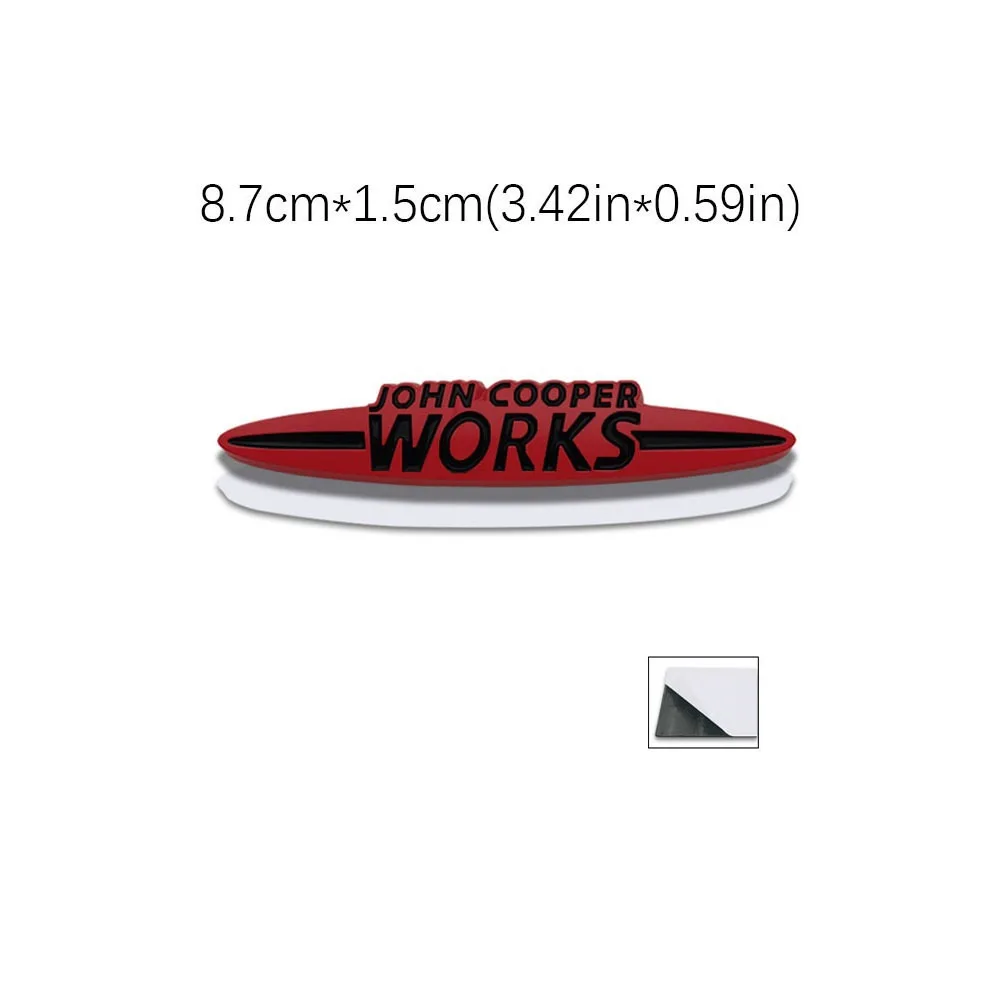 3d Metal Logo John Cooper Works Embelm Car Grill Badge Trunk Sticker For Mini R60 F56 R56 F54 F57 R70 JCW F60 F55 Accessories