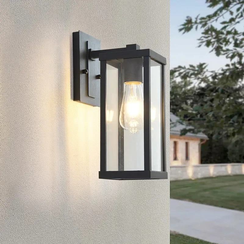 

View Larger Image Add to Compare Share Garden Wall Light 1-Light Outdoor Indoor Wall Sconce Black Rectangular Fram wall lamp