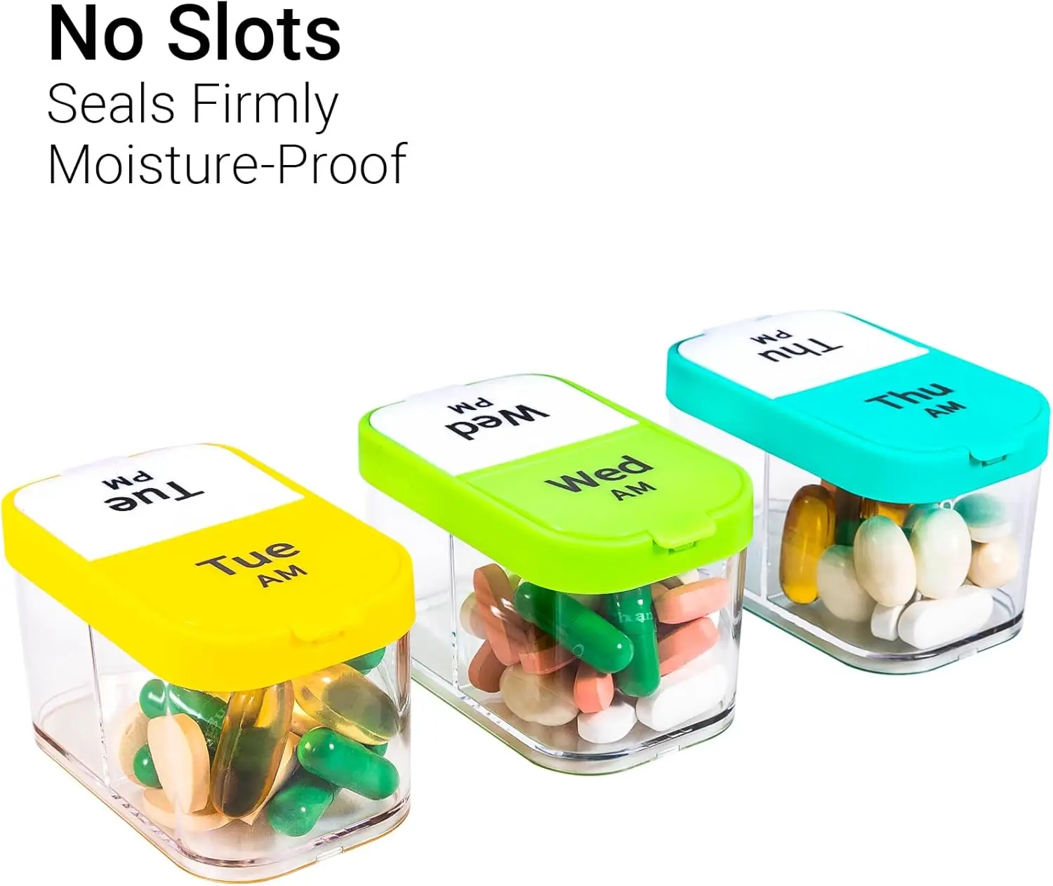 Oversized Weekly Pill Organizer with AM/PM Compartments for Medications and Supplements