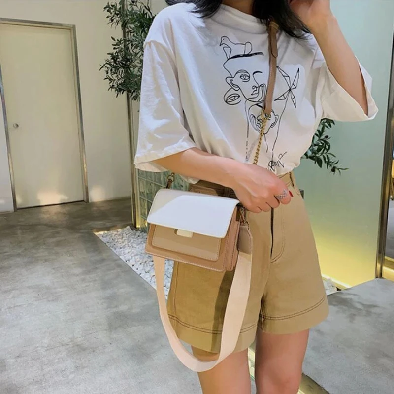 Small Leather Crossbody Bags For Women Chain Shoulder Messenger Bag Lady Travel Purses and Handbags