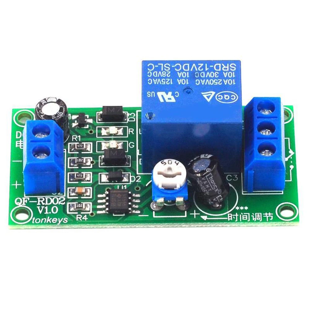 Delay Relay Module Time Adjustable Timer Relay Control Switch Board 12V DC Cycle Delay Timer Control Off Switch