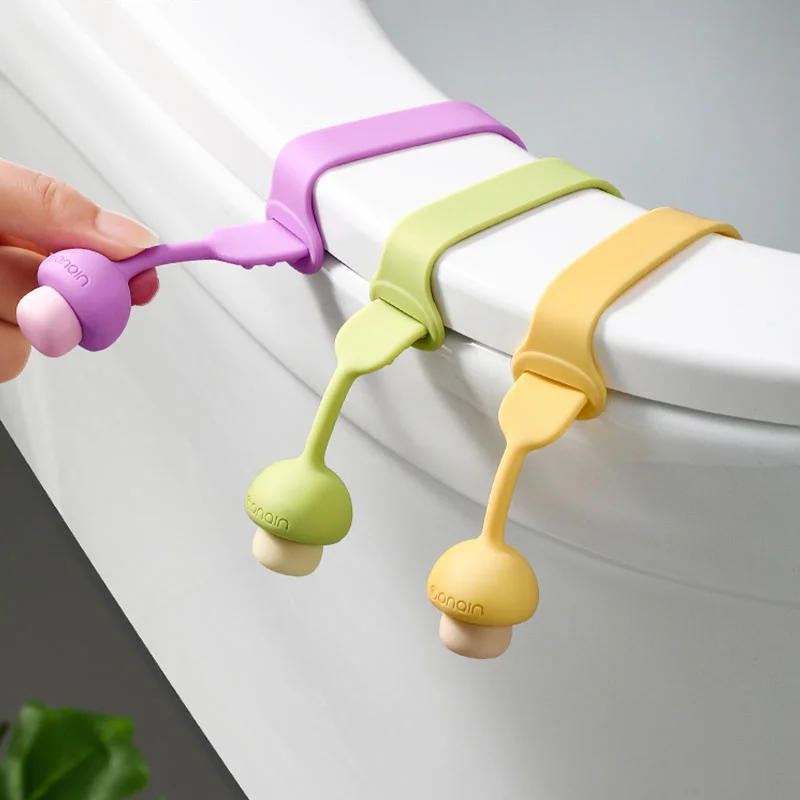 Toilet Opener Silica Gel Lid Lifter Portable Lavatory Lid Handle Bathroom Closestool Seat Anti
