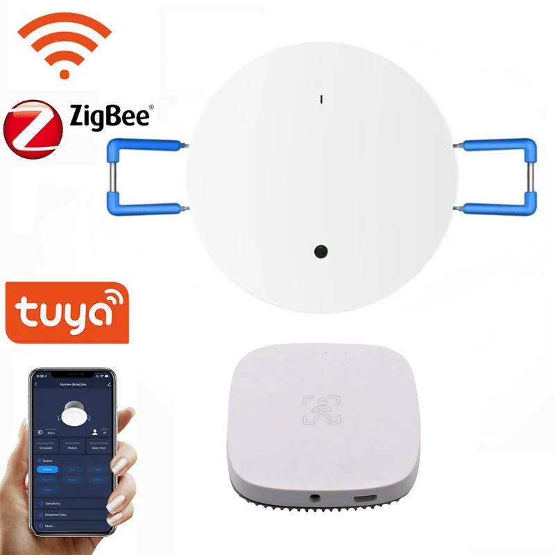 

ZIGBEE/Wl-FI Human Breathing Presence Sensor Infrared Radar Alarm Tuya Smart Static Unmanned Active Fretting Motion Detection