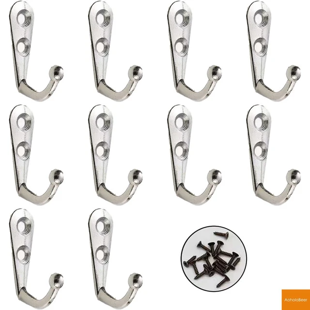 10 Pieces/lots Bathroom Slatwall Robe Hooks Coat Hooks for Wall Mounted  Alloy Coat Hanger Home