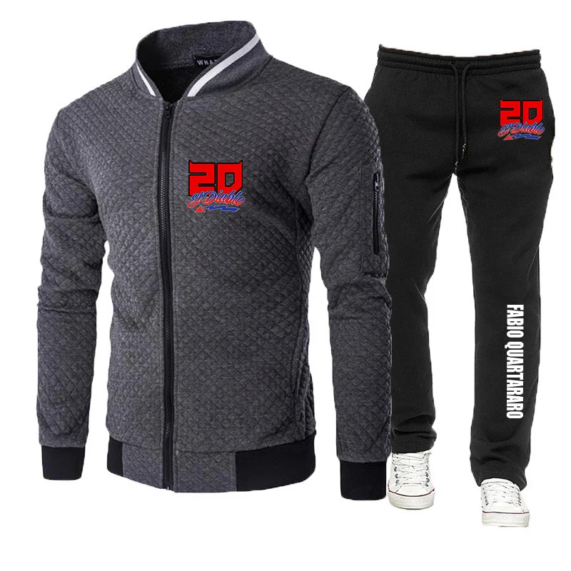 Fabio Quartararo Motorcyclist Racing 2023 Slim-fit Sportswear Hooded Sweater+Pants Pullover Sportswear Set