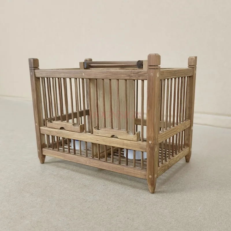 

cage for crickets Two Grids Of Pure Handmade Bamboo Natural Cages Insects Old Children Refined bamboo for cages