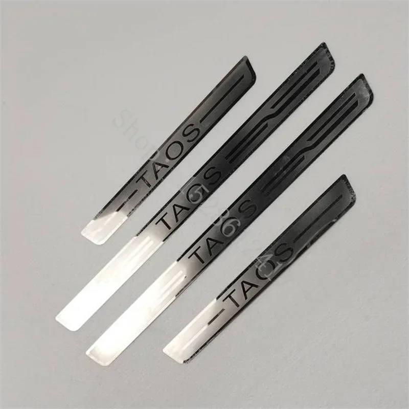 For Volkswagen Taos Car Accessories Door Sill Scuff Plate Guard Stainless SteelSticker Kick Pedal car accessories,car sticker