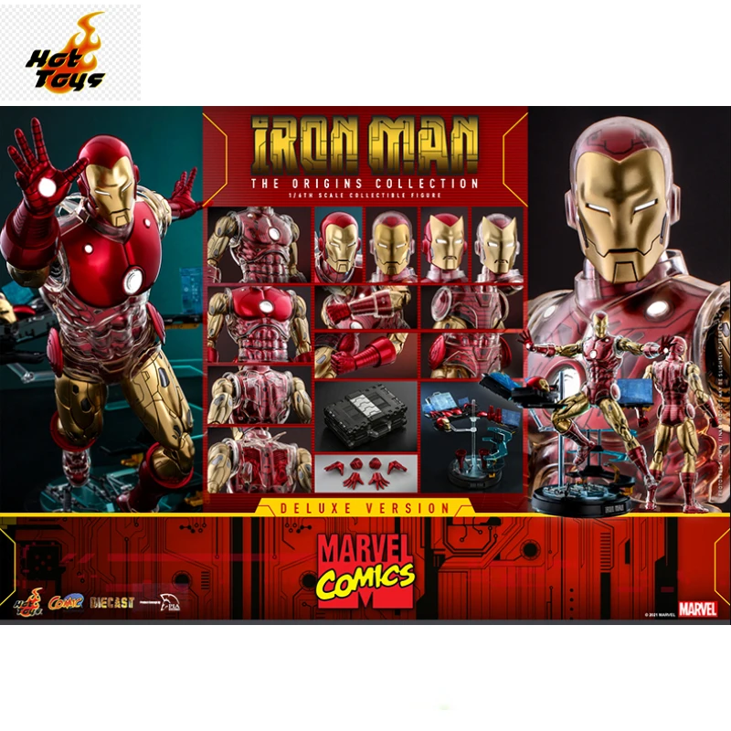 

HotToys Marvel Comics Deluxe Version The Origins Collection Iron Man CMS07 CMS08 1:6 Anime Action Figures Toys Models Collection