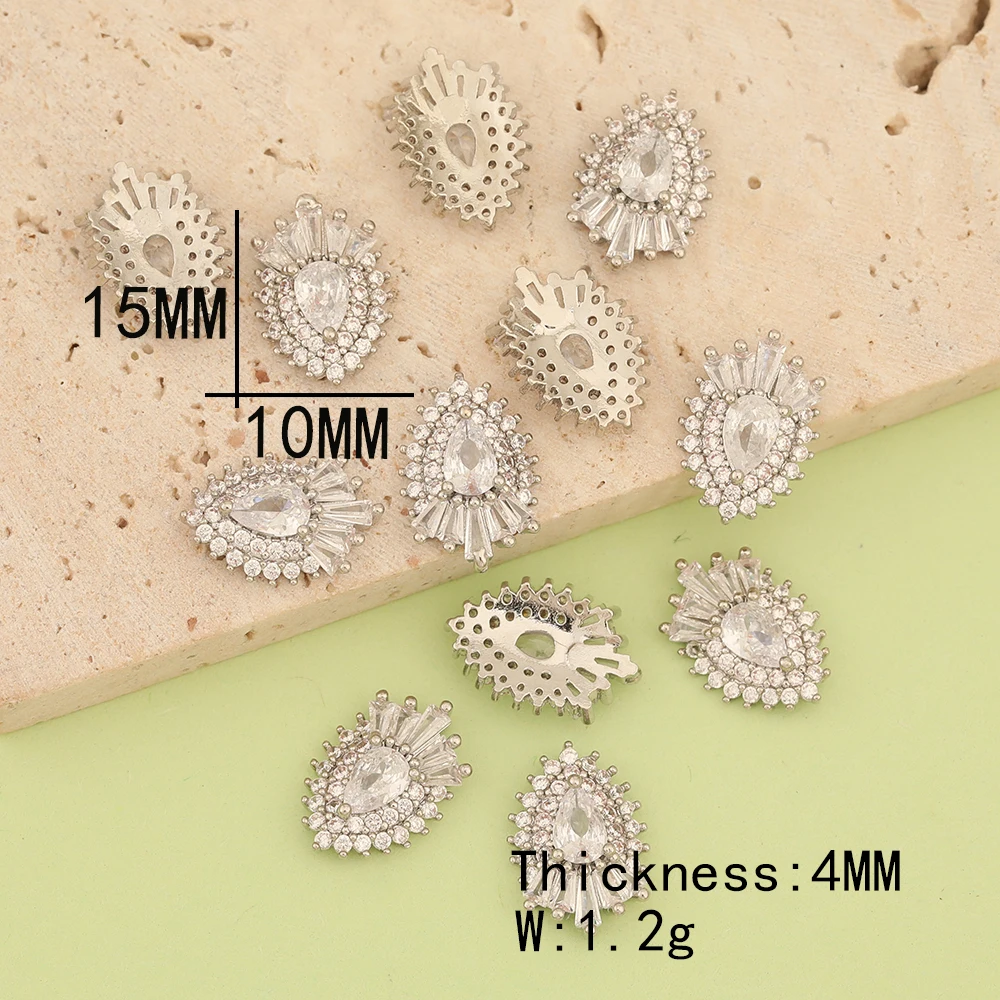 Cordial Design 40Pcs Jewelry Accessories/Hand Made/Cubic Zirconia Charms/Genuine Gold Plating/DIY Making/Fingernail Findings - cordial
