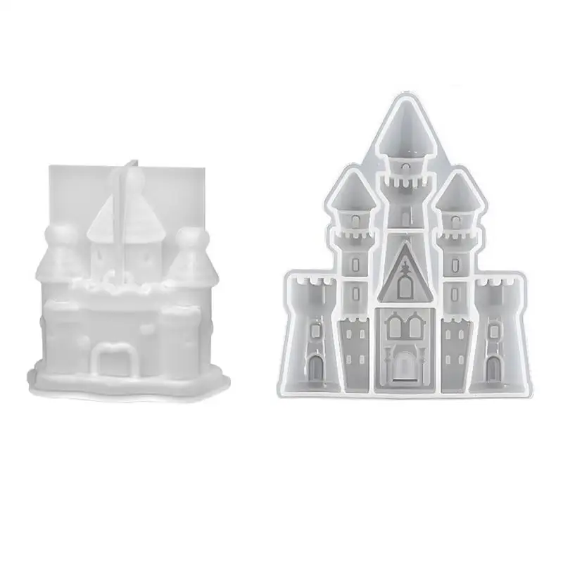 3D Dream Castle Stampo In Resina Resina Epossidica Colata Decorazione Stampo In Cristallo Per Sapone Fatto A Mano Fai Da Te Dream Castle Stampi In Sil