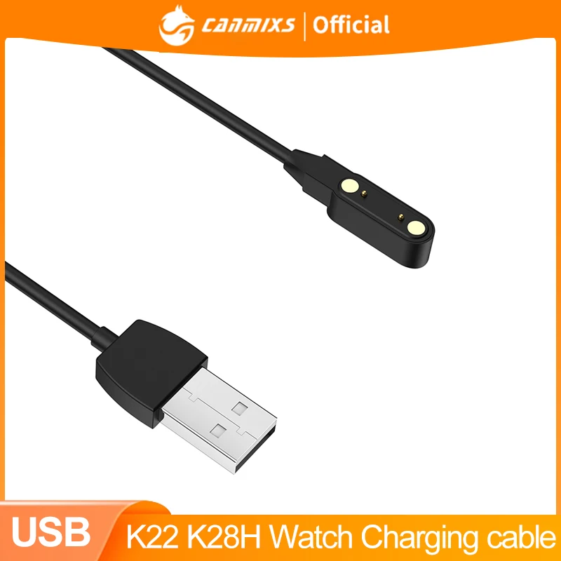 

K22 K28H Smart Watch Charger Cable 2pin Wristbands Charging Line Magnet Suction Charge Cable 2-pin 4mm USB Power Protector