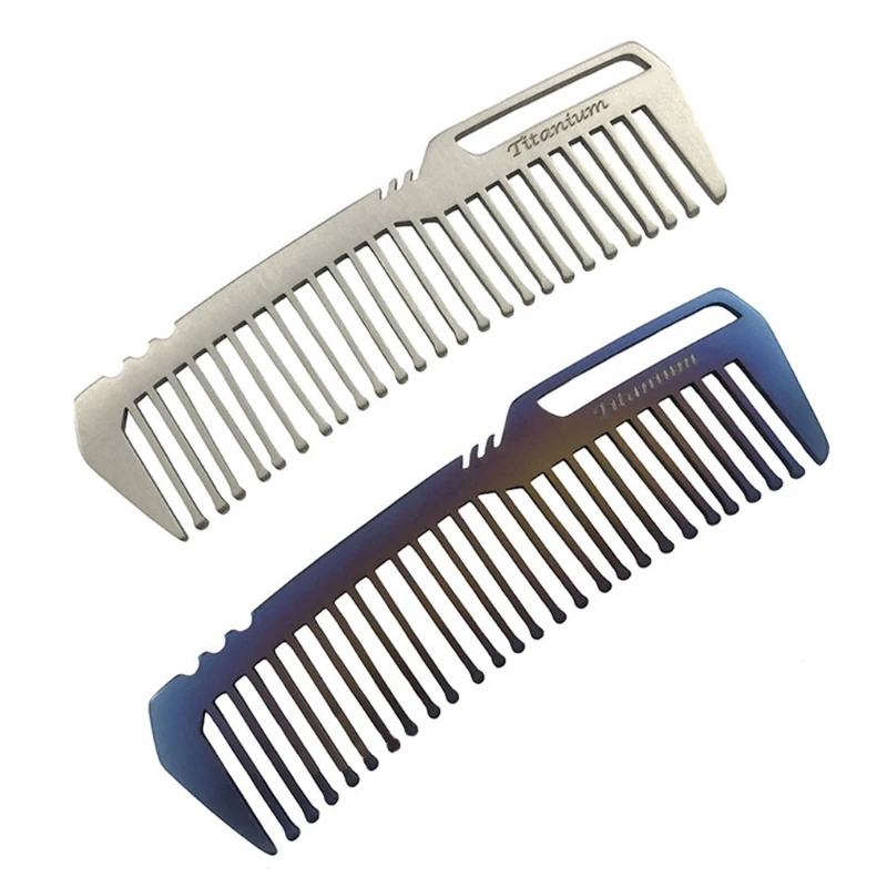 

Portable for Titanium Alloy Comb Super Light Hair Brush Outdoor Pocket Gadge