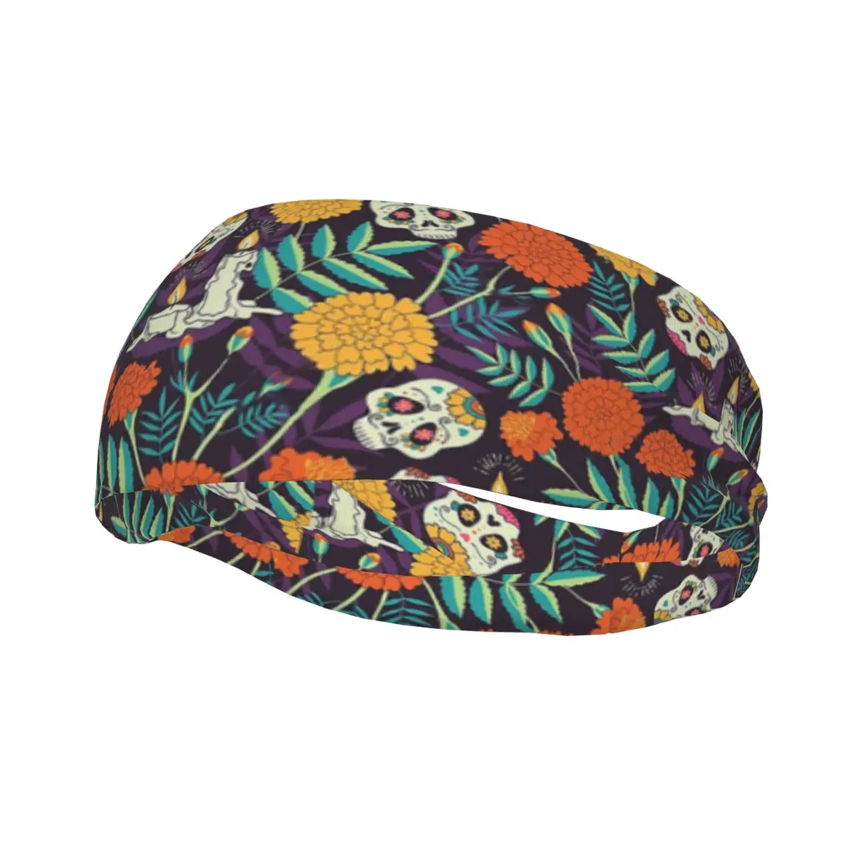

Catrina Dead Sweat Headband Headwrap Skull Mexico Spanish Hair band Cycling Yoga Sport Sweatband Sports Safety for Women