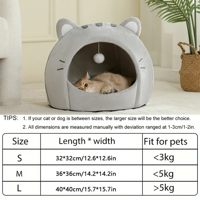 Super Cat Bed Warm Pet House Kitten Cave Cushion Cat House Warm Sleeping Dog Basket Tent Small Dog Mat Supplies Bed For Cats 6