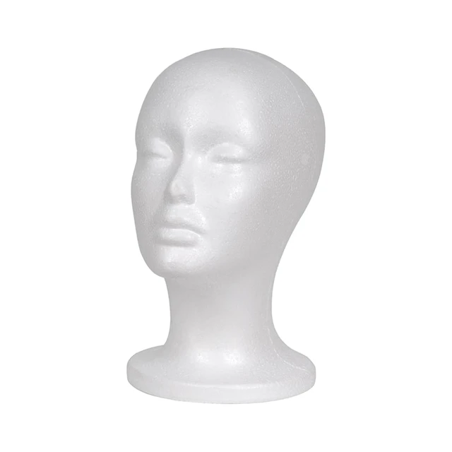 Portable Foam Mannequin Head For Wigs Polystyrene Mannequin Head For Wig  Making Wig Stand For Display Hats Foam Head Can Makeup - AliExpress