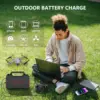 Portable Power Station Camping Generator Backup Lithium Battery Power with AC Outlet DC USB LED Flashlight for Home CPAP 2
