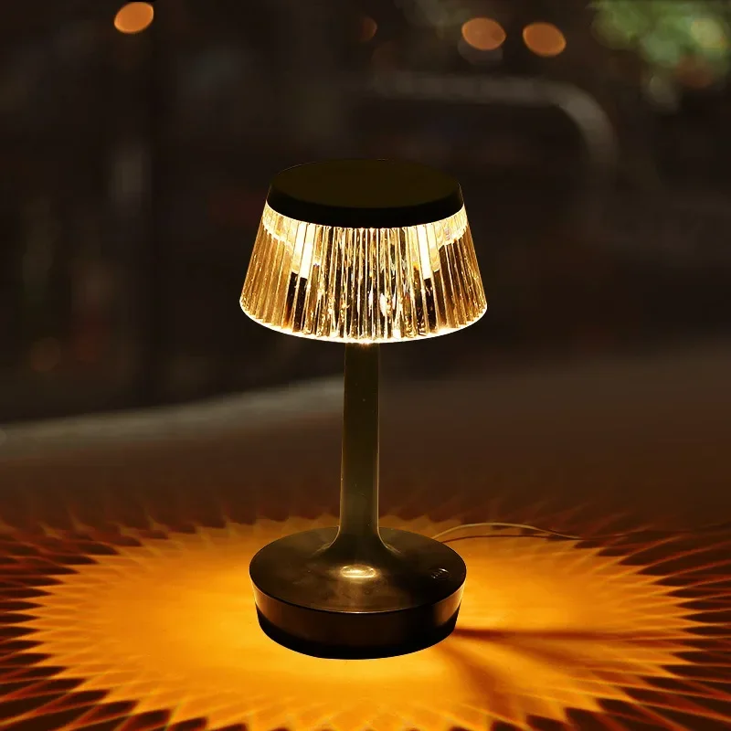 

Bedside Lamp Bedroom Night Light Luxury Crystal Table Light Charging Creative LED Atmosphere Lamp Decorative Lamp Colorful Light