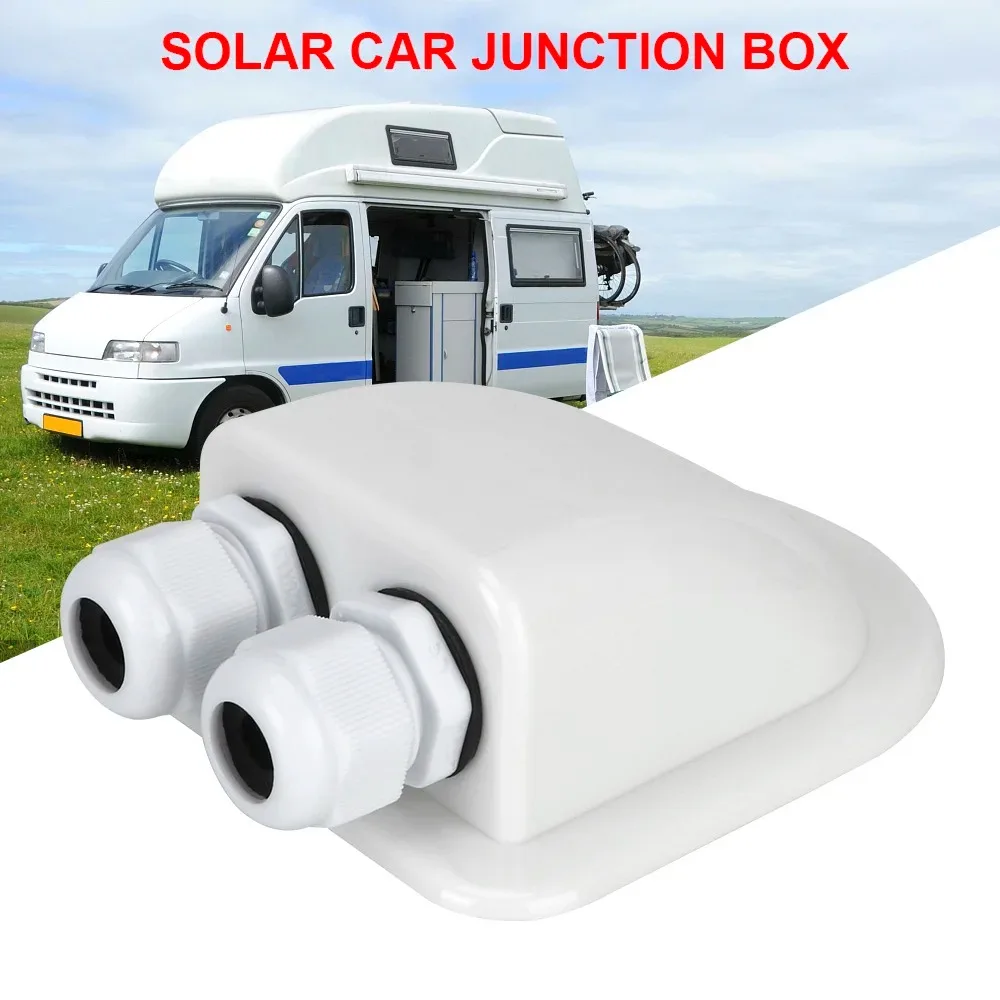 Solar Junction Box Caravan Car Roof Wire Entry Cable Connector Holder Dual Hole Automotive Accessories