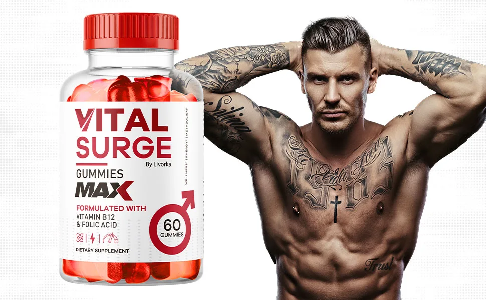 vital surge male vitalsurge gummies gummy performance support for man men 