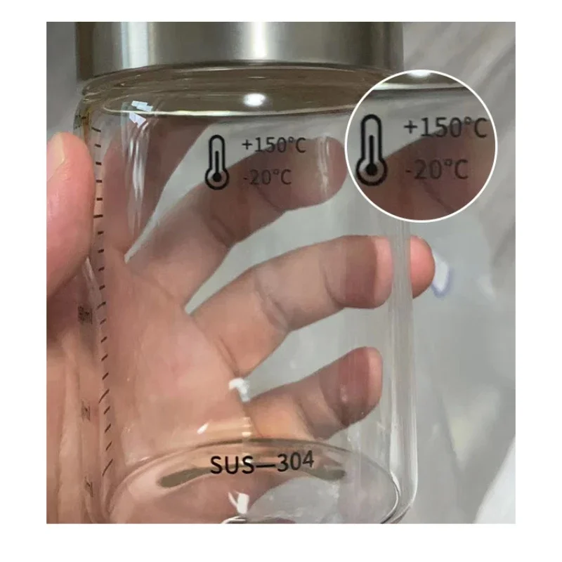 100/150/200/250/300/500ml High Borosilicate Glass Cup Portable Seal Jar Leakproof Storage Containers Bottles Kitchen Accessories glass storage jar glass storage container