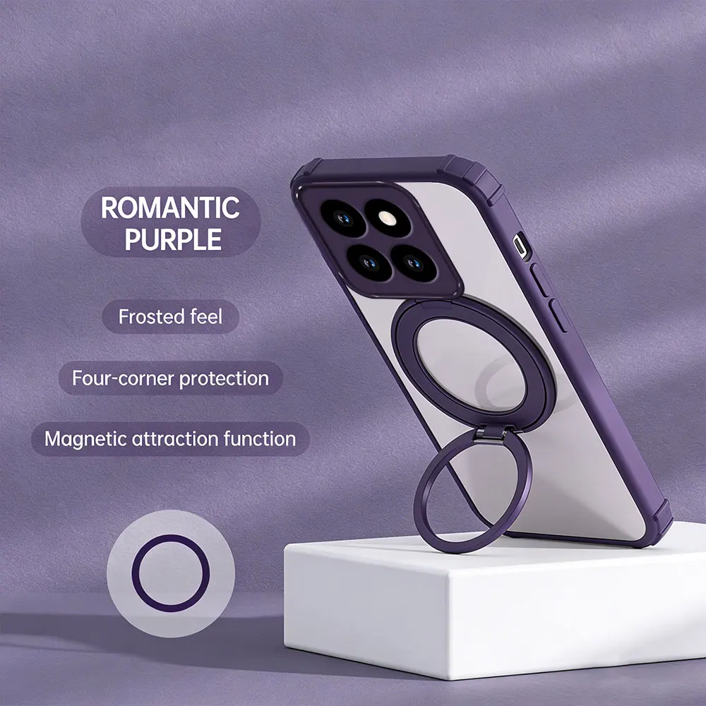 Transparent Shockproof Magnetic Bracket Phone Case Silicone Cover