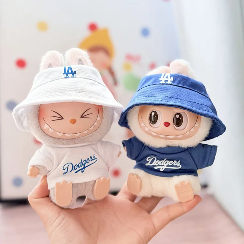 Conjunto de béisbol Labubu de 15 a 17 cm: ropa de muñeca bonita para fiestas.