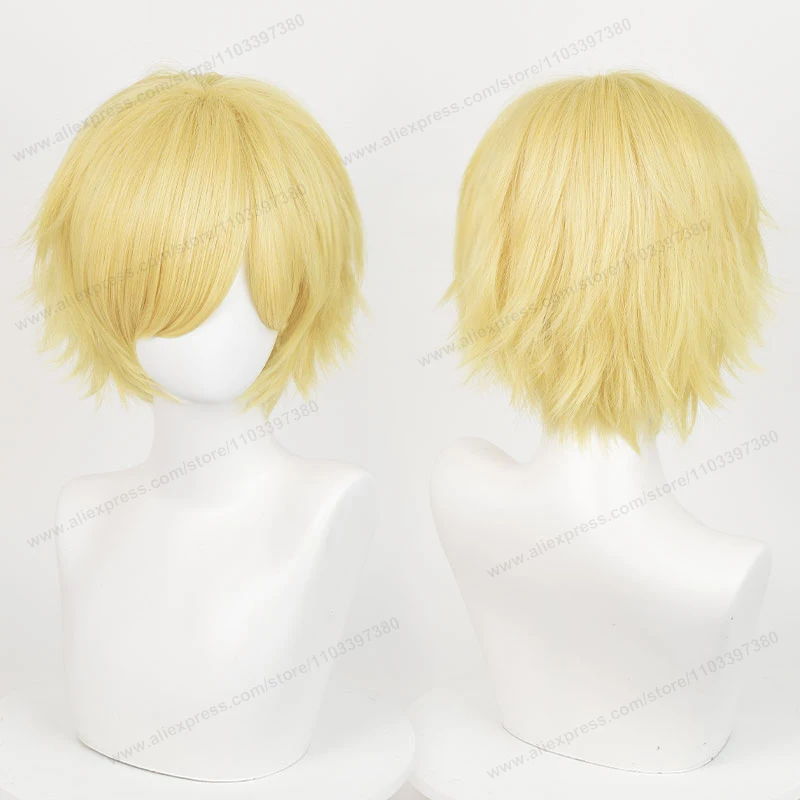 30cm Multicolor Short Straight Heat Resistant Synthetic Cosplay Wig