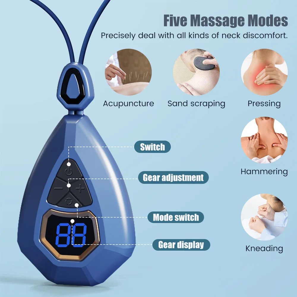 

Home Pendant Hanging Neck Spine Instrument Physiotherapy Pulse Hot Compress Neck Support Instrument Mini Portable Neck Massager