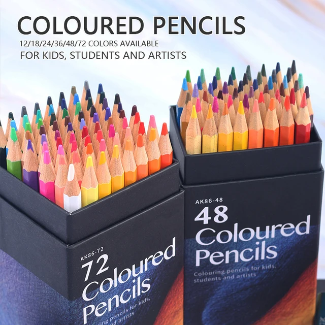 12/18/24/36/48/72 Colors Oily Colored Pencils Set Wood Professional Artist Painting Drawing Sketch Art Design Student Supplies 1