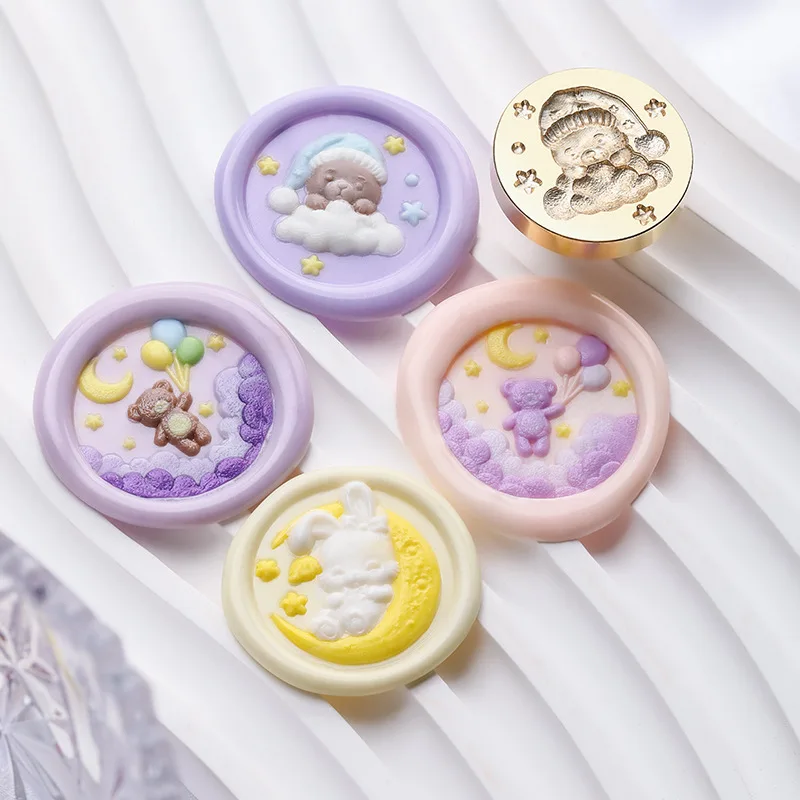 Embossed Brass Fairy Tale Lacquer Seals for Stamps and Greeting Cards