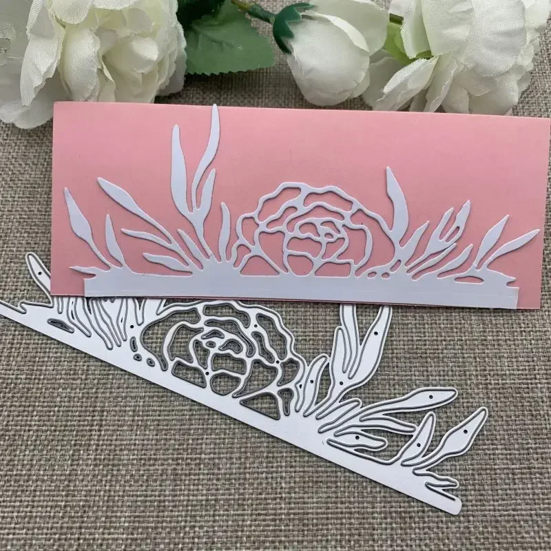 Metall-Stanzformen mit Blumenrand für DIY-Scrapbooking, dekorative Prägung, Handarbeit, Stanzschablone
