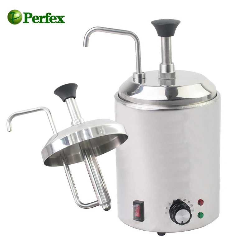 PERFEX – distributeur de fromage Nacho, chauffe-plat, avec pompe en acier  inoxydable, pour sauce au chocolat, 2,3l - AliExpress