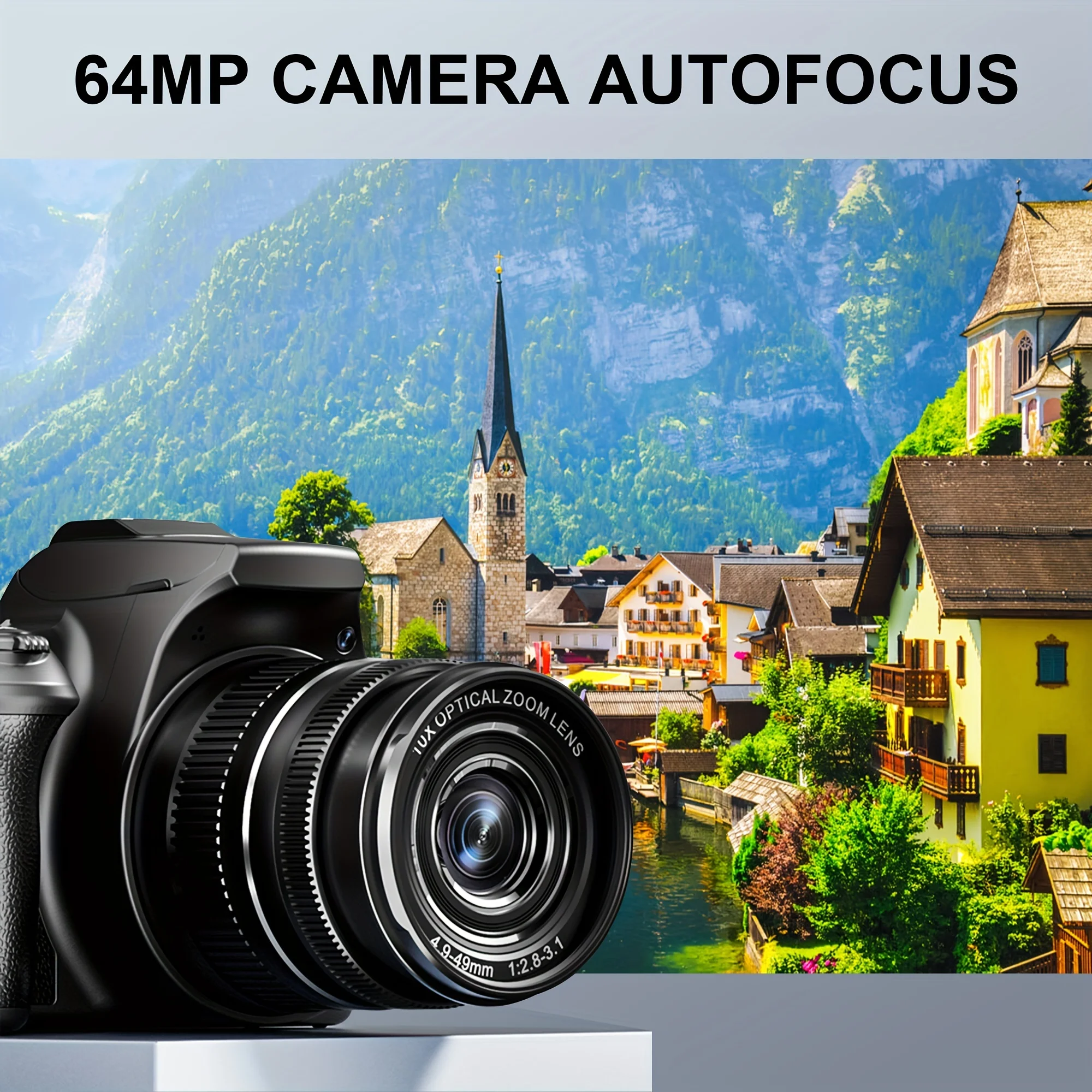 4K Professional Video SLR Camera 64MP Vlog Digital Cameras for Youtube Livestream Webcam 10X Optical Zoom Photography Camcorder