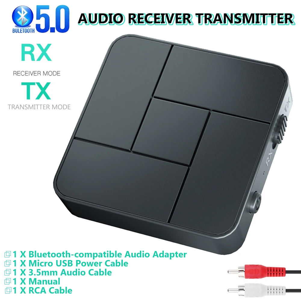 Bluetooth 5 0 аудио приемник передатчик 3 мм AUX разъем RCA беспроводной адаптер USB ключ с