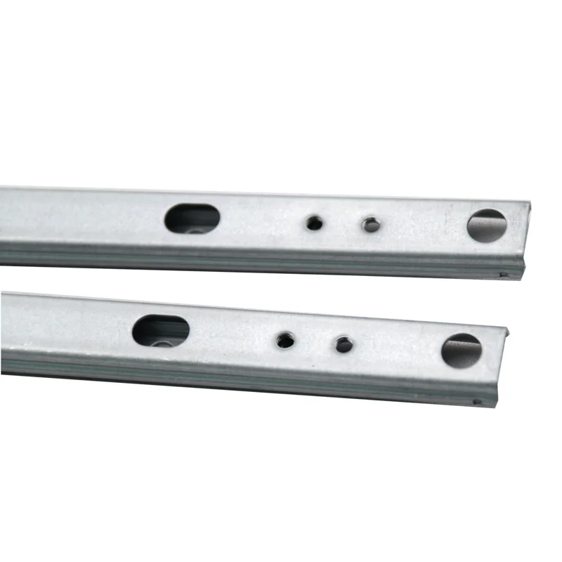 Drawer Slide 8"-16" 17mm Wide Two-section Ultra-narrow Mmini Ball Slide Steel Cabinet Two Way Chute Rail 1Pair drawer slides