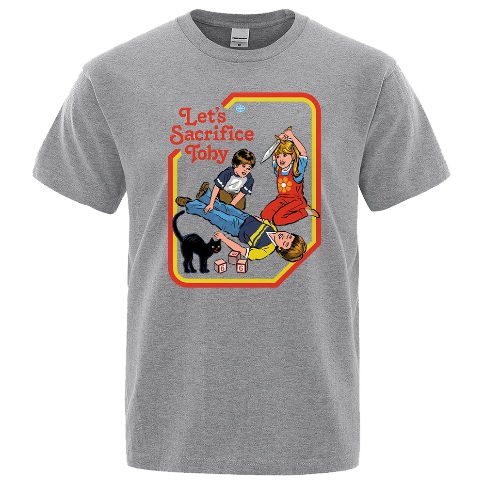 

Футболка мужская с принтом Тоби арт-комиксов и круглым вырезом