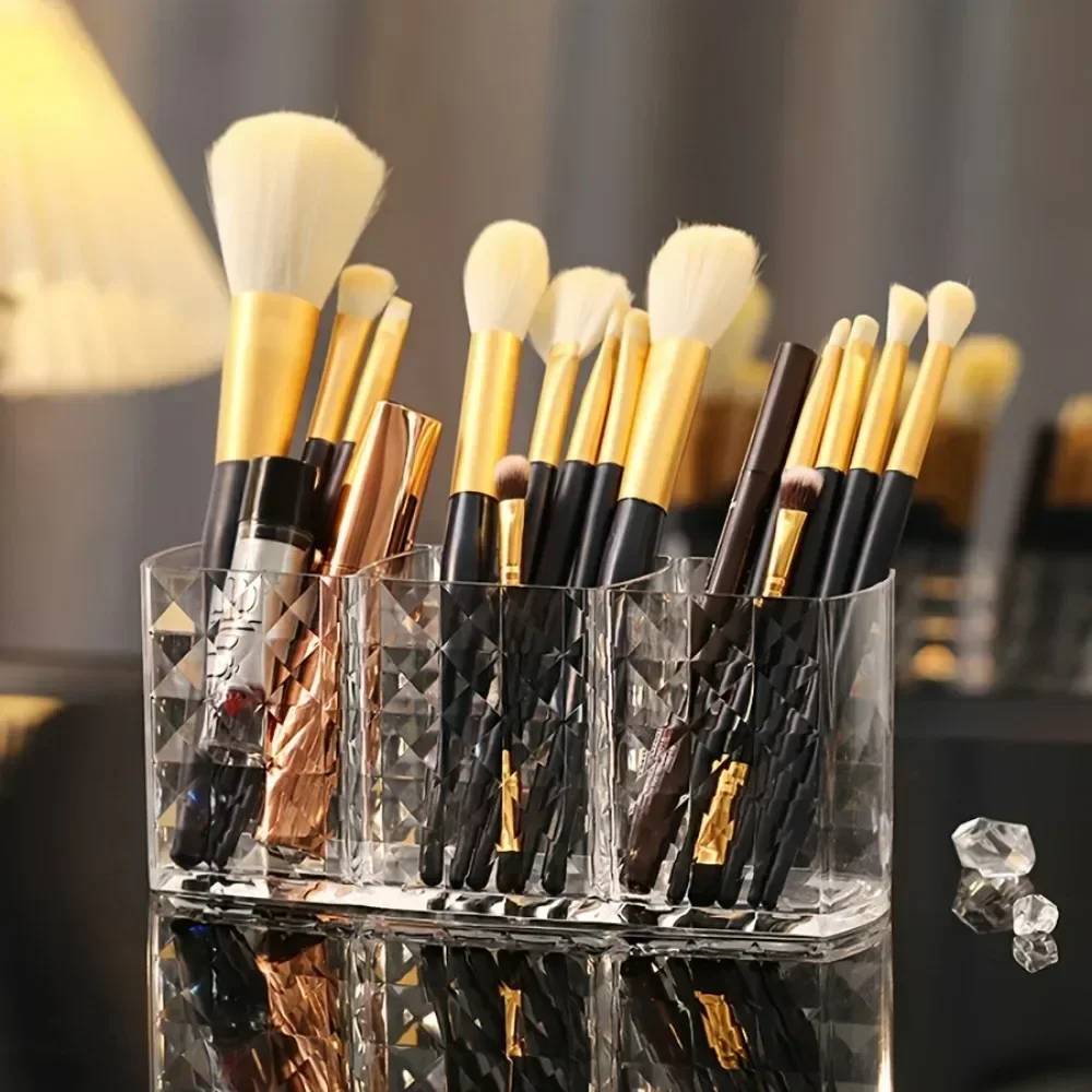 New Clear Acrylic Makeup Brush Holder Desk Cosmetic Organiser Lipstick Storage Lipstick Storage Holder Rangement Maquillage 4
