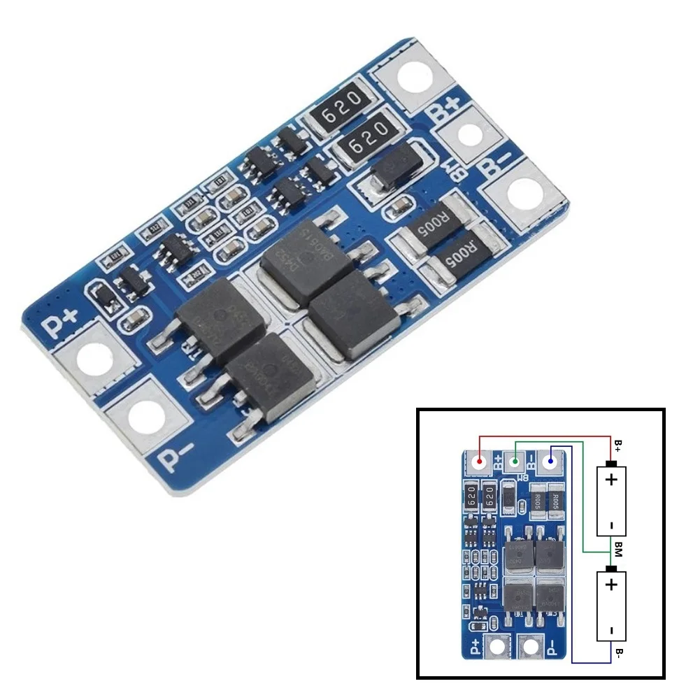 

Charger Protection Board BMS 2S 7.4V 8.4V 10A Lithium Battery Charge Protection Board Balancer Equalizer Power Tools Parts