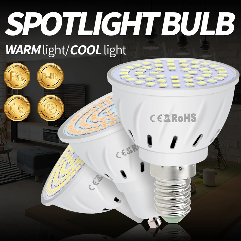 E27 LED Spotlight Bulb GU10 Ceiling Light E14 Lamp B22 Bombillas MR16 Ampoule LED Chandeliers For Home Energy Saving Lighting