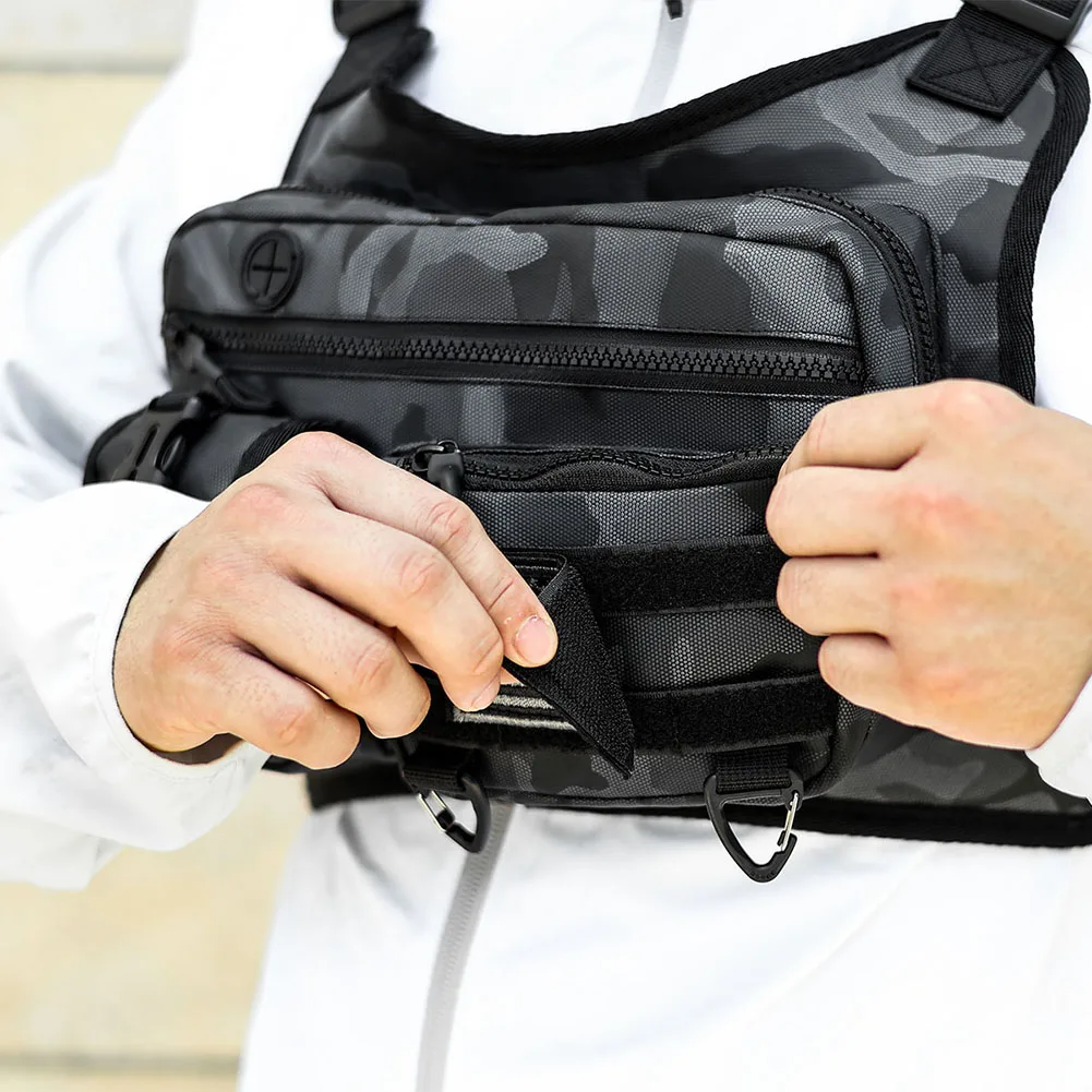 Running Vest Bag Adjustable Strap Fashion Sport Backpack Large Capacity Streetwear Chest Bag for Running Travel 4