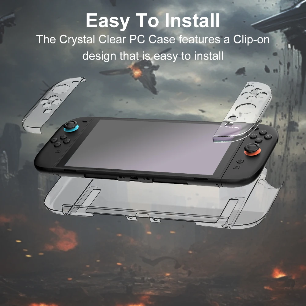 for Switch 2 Split Case Cover Transparent Protective Case Protective Hard Cover Case Gaming Console Accessories