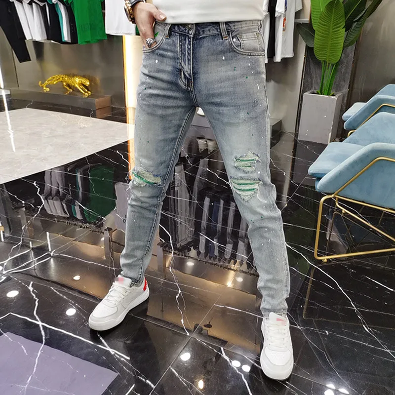 のオンラインショップです Snメンズファッションジーンズ22ランウェイラグジュアリー有名ブランドヨーロッパデザインパーティースタイル男性服 販売卸売 Www Carnavalkids Com