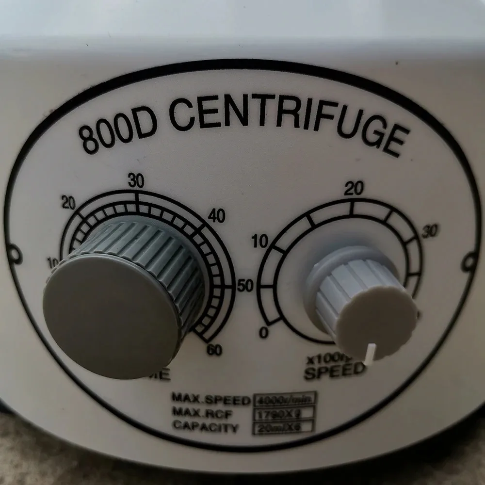 800-1 Electric Laboratory Centrifuge PRP PRF Plasma 4000rpm With 6pcs 20ml Centrifugal Tube Adaptor Laboratory Separation Tool