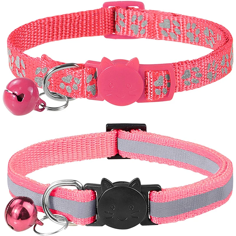 Cat Collar With Reflective Strip & Breakaway Buckle - Includes Safety Bell For Pets 5 thumbnail image