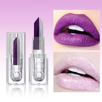 Purple Lipstick Temperature Discoloration Red Rose Moisturizing Lipstick Cosmetics Easy-to-Use Lipstick Refill 2