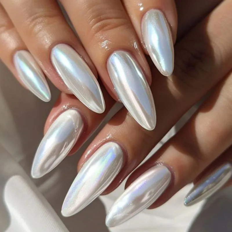 Nail Powder Nail Glitter Nail Decoration Cherry Chrome Pearl Gradient Mirror Effect Auroras Rubbing Dust Art 1box 20ml