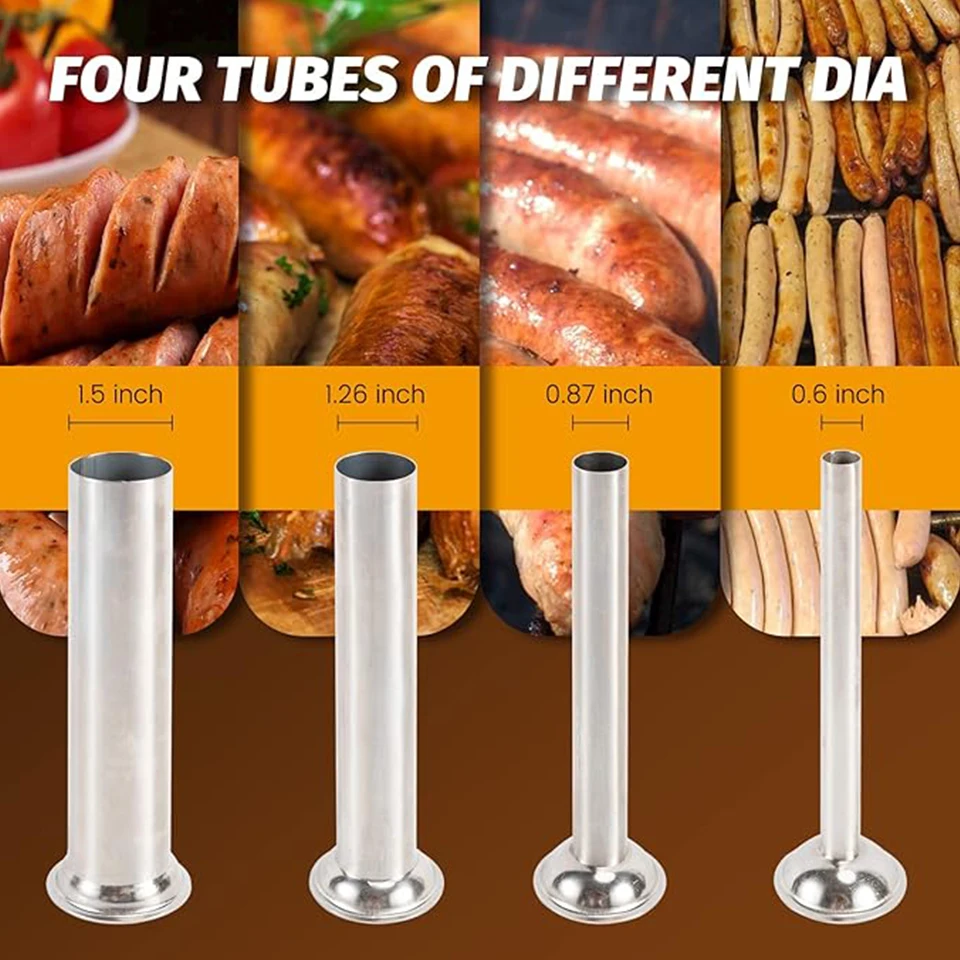 HV3L 3/5/7 Liter Manual Sausage Machine 2 Speed Stainless Steel Horizontal Sausage Stuffer