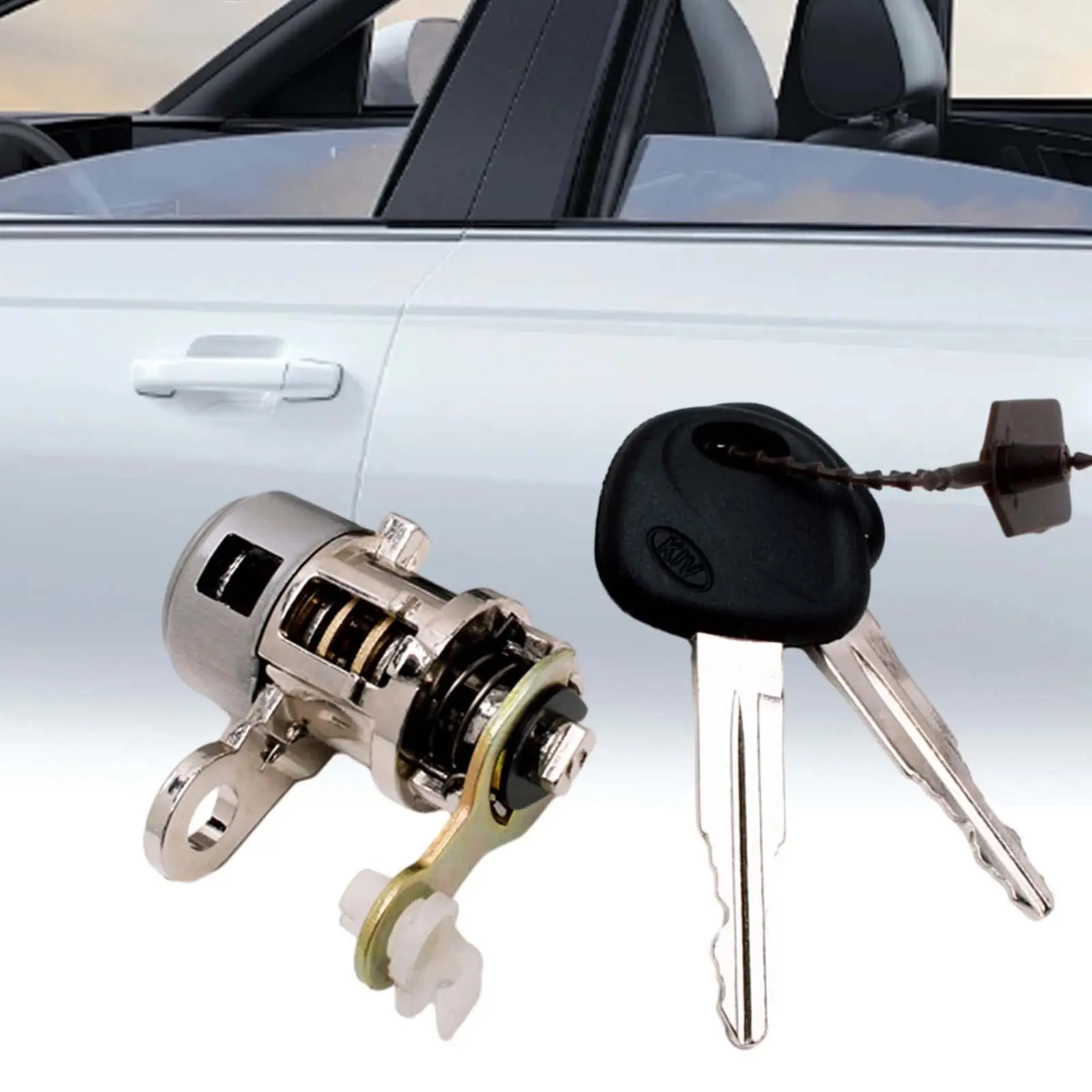 Door Lock Cylinder with 2 Keys Portable Vehicle Replacement Front Left or Right Weatherproof Easy Installation Cars Door Lock Door Lock Cylinder with 2 Keys Portable Vehicle Replacement Front Left or Right Weatherproof Easy Installation Cars Door Lock