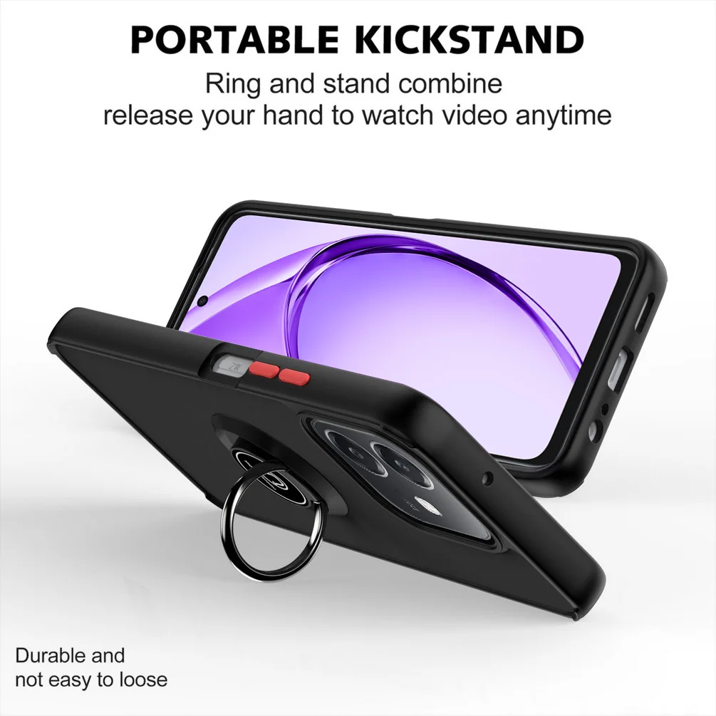 Premium Rotatable Bracket Case with Metal Ring Car Holder