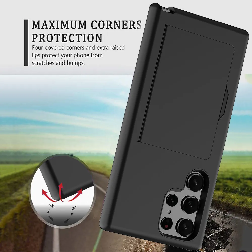 Premium Wallet Card Slot Case Cover for Samsung Galaxy and Note Series